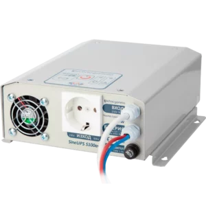 UPS инвертор SineUPS S100aPlus: 100W чиста синусоида | Вградена батерия 7,2 Ah и изводи за външна батерия от 20 до 70 Ah